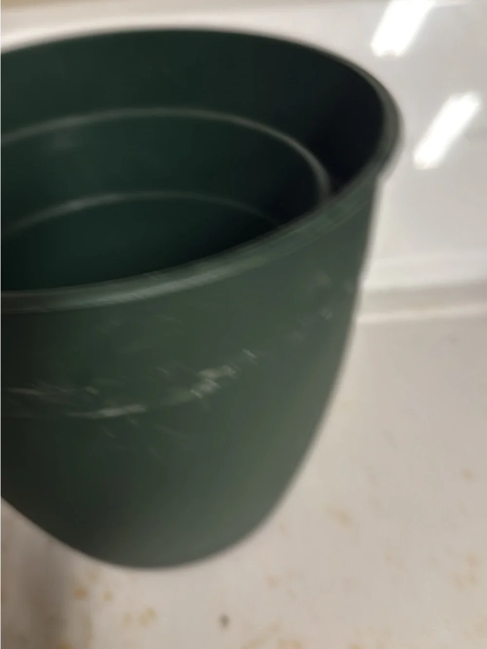 Source Unknown Dark Green Plastic Plant Pots - Set of 2